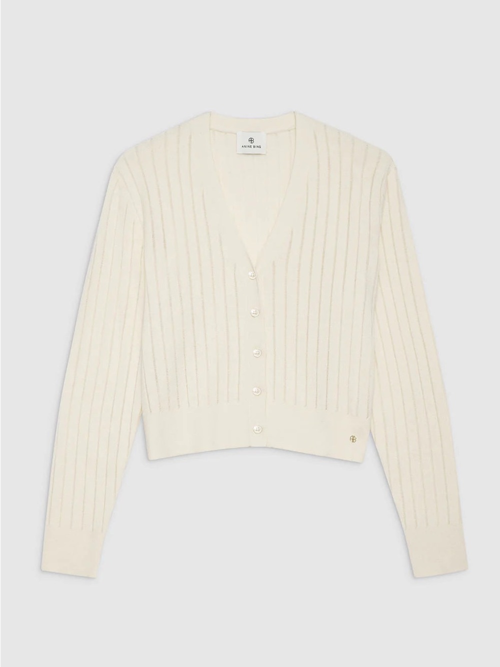 Anine Bing Hazel Cardigan in Ivory